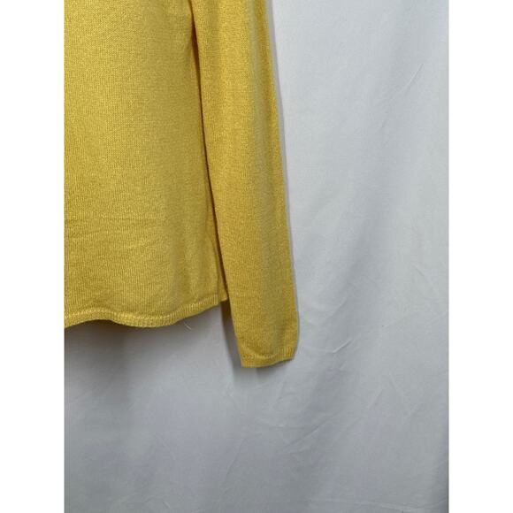 CASHMERE by Charter Club M Golden Yellow Quite Luxury Classic Casual Sweater - Picture 4 of 10
